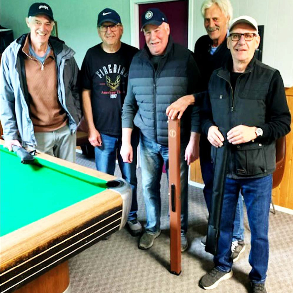 A few Jacksons, a Hofer and a Dohie taking advantage of the pool table at the Russell Leisure Centre.