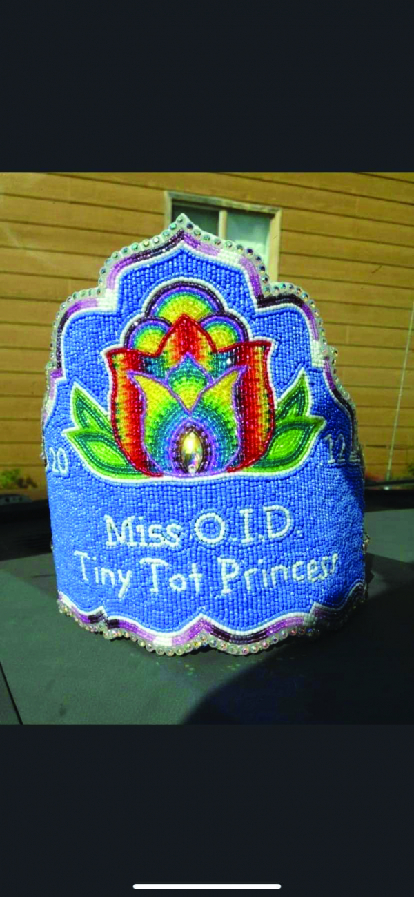 Mother, son beadwork handmade for a princess