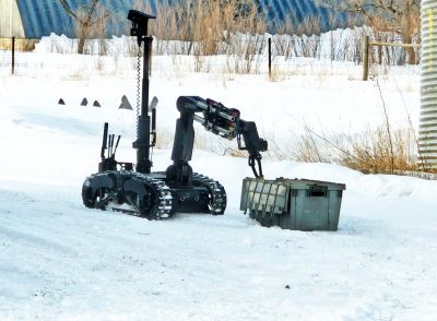 Robot deals with old dynamite - Russell RCMP Report
