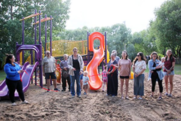 Ribbon cutting at the park